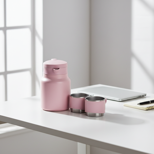 Carafe isotherme en acier inoxydable mignonne à double paroi, isolée sous vide, portable, bouilloire à eau tendance 2026, ensemble théière et cafetière - Product Image 1