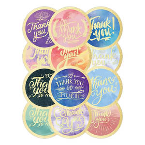 Etiquetas Adhesivas Redondas de 2 Pulgadas con Papel Dorado para Regalos, Sobres, Paquetes y Tarjetas - Product Image 1