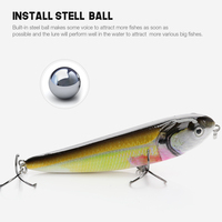 Appât artificiel haute simulation 100mm 16.2g 3D yeux holographiques flotteur poisson crayon haut appât à eau
