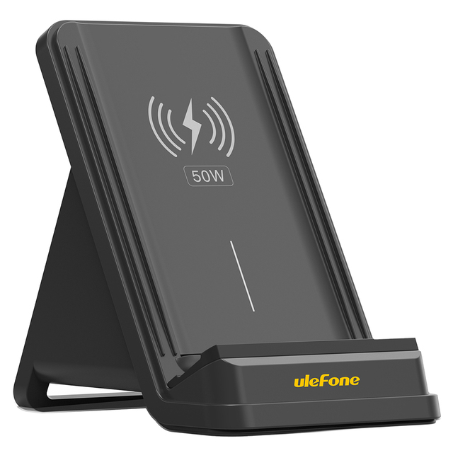 Ulefone 50W Air Cooled Wireless Charger Stand Suitable for Doogee Ulefone Blacview Okitel Rugged Smartphone