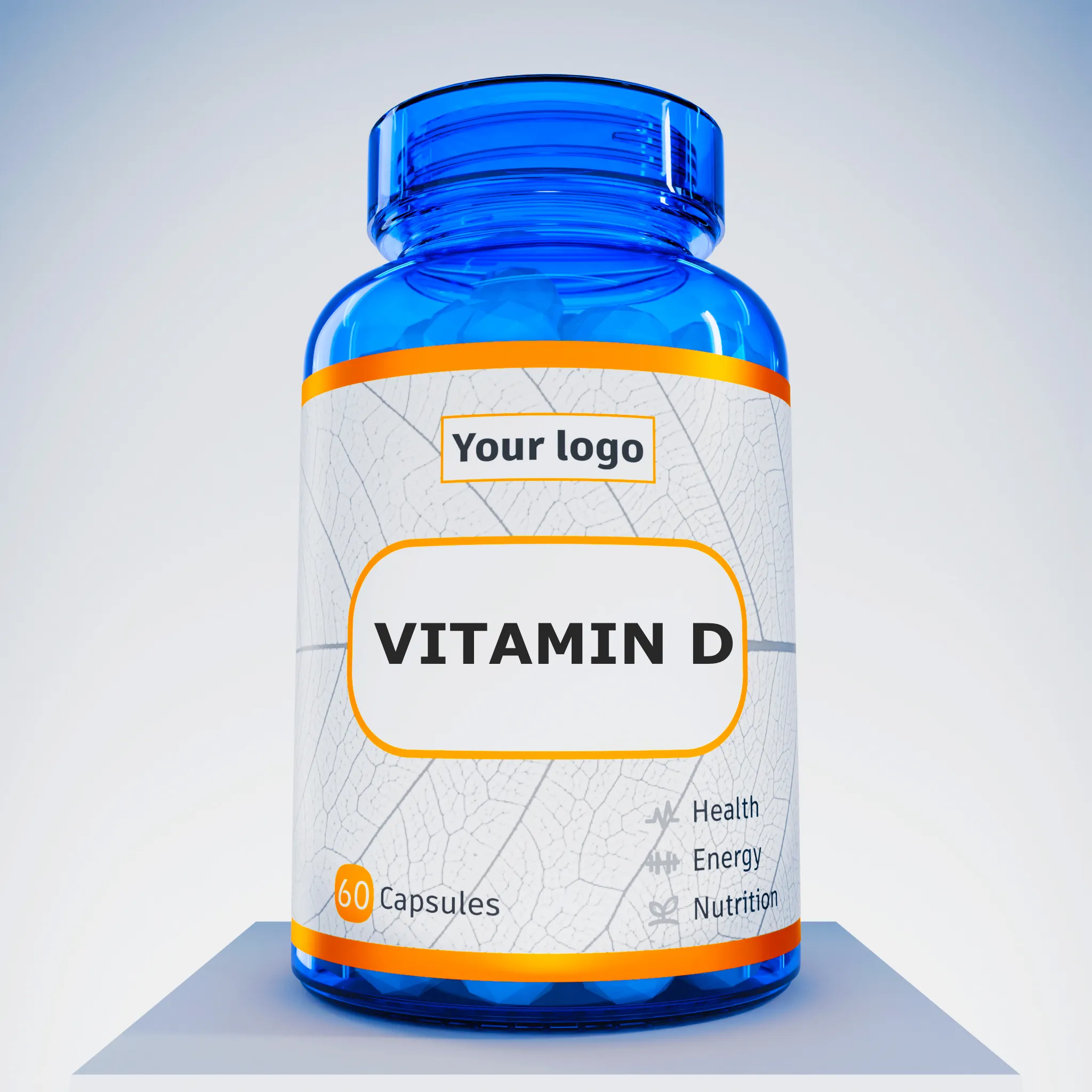 Sağlık takviyesi Vegan Vitamin D kapsül OEM özel etiket D vitamini takviyeleri