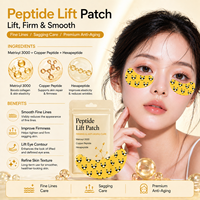 Patchs pour les yeux imprimés mignons à la caféine, peptides, niacinamide, acide hyaluronique et centella pour les poches, les cernes et la sécheresse
