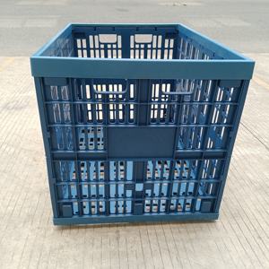 耐久性のある高強度プラスチック製折りたたみ回転式バスケット厚手通気大容量収納クレート - Product Image 2