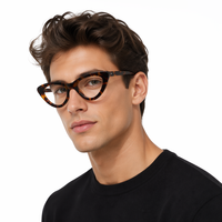 Lunettes de vue unisexes vintage en acétate, monture optique tendance, logo personnalisé