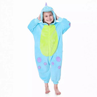 Pyjama Kigurumi unisexe en polaire à capuche pour bébé et enfant, motif dinosaure, avec fermeture éclair, vente en gros, personnalisable OEM