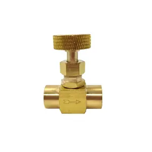 Ad alta pressione femmina brass ago valvole valvola in ottone 1/4 "femmina-femmina