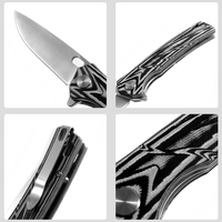 Couteau à lame fixe en acier D2, manche en G10, pour le camping en plein air, la survie, la tactique, la chasse, le port quotidien, portable, OEM personnalisable