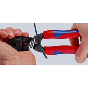 Alicates de doble palanca Knipex Cobolt, ancho de mandíbula de 1/4 pulgadas, acero al cromo vanadio, grado industrial, modelo 71 02 - Product Image 1
