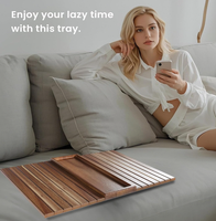 Table Plateau Pliante en Bois à Niveau Unique, Économie d'Espace, Écologique, Durable, Rangement Facile pour Salon et Appartement – Vente Directe Usine