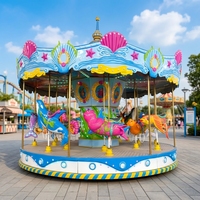 Manège à chevaux pour parc d'attractions, équipement de jeux pour enfants, carrousel tournant à vendre