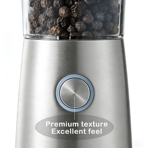 High Quality Sustainable Metal Salt & <b>Pepper</b> Mills External Adjustable Type-C Salt and <b>Pepper</b> With Led Light - Product Image 5