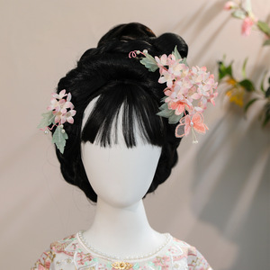 2026 Diseño Original Hecho a Mano, Etéreo y Hermoso, Estilo Antiguo, Terciopelo Rosa, Accesorio para el Cabello Hanfu, Horquilla para Maquillaje y Peinado - Product Image 1