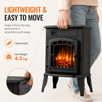 Cheminée électrique de style européen 1000W 2000W avec effet de flamme LED pour la maison et l'hôtel