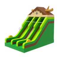 Toboggan gonflable géant en bois certifié CE pour l'extérieur, toboggan gonflable sec pour parc d'attractions pour enfants