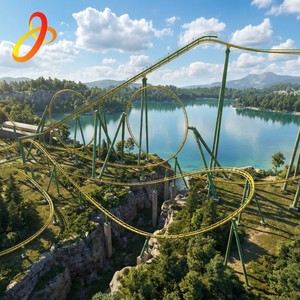 Grande ligne de descente à 8 boucles superposées, équipement d'amusement de grande taille pour parc à thème, vente directe d'usine - Product Image 2