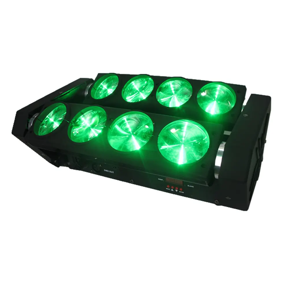 Cabeza móvil LED Spider 8X12W haz móvil cabeza giratoria DMX Luz de escenario RGBW luces de fiesta activadas por sonido para Dance Club DJ Show