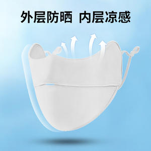 Máscara de protección solar de verano para mujer, transpirable, de seda helada, diseño tridimensional, protección UV, cubierta facial refrescante - Product Image 3