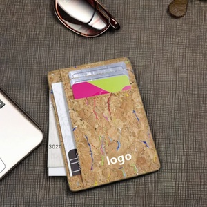 For Cork Card Holder Customized Mini Purse Gift Minimal Credit Card <b>Wallet</b> <b>RFID</b> Slim Vegan Open Closure Short Length - Product Image 6