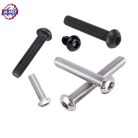 M2 M2.5 M3 M4 M6 M10 Vis Torx à six pans creux en acier inoxydable Noir zingué Grande vis à tête plate Métrique