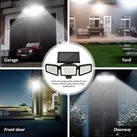 Lampes solaires LED de jardin, imperméables, automatiques, en forme de mandala, avec panneau solaire blanc chaud