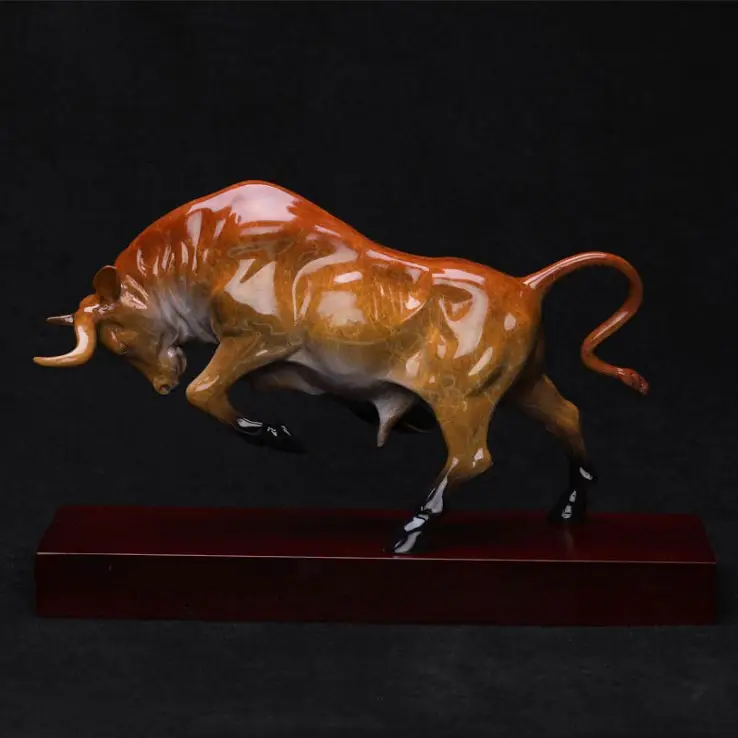 Venta directa de fábrica Wall Street Bull personalizado duradero hogar exterior escultura de bronce