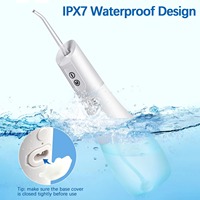 Hydropulseur dentaire portable sans fil rechargeable 300 ml, irrigateur buccal étanche IPX7 120 PSI