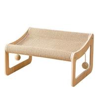 Hamac suspendu pour chat, compagnon de bureau, pour la maison et le bureau, moderne et élégant, pour caresser votre animal tout en travaillant, lit pour chat en bois