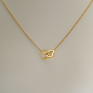 Collier tendance pour femme avec pendentif cœur ajouré plaqué or 18 carats, chaînes de fête géométriques <span class=keywords><strong>en</strong></span> acier inoxydable - Vente <span class=keywords><strong>en</strong></span> gros - Product Image 5