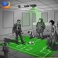 Jeux interactifs Entraîneur de buts de football Kinect Sports Jeu de football Projection au sol Simulateur de football interactif AR