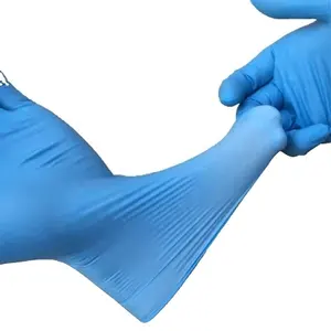 4.0mil couleur en option gant jetable en nitrile gants d'examen en nitrile bleu de Malaisie gant à main sans poudre