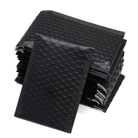 Bolsas de correo de burbujas negras personalizadas a la moda colorida, envío autoadhesivo
