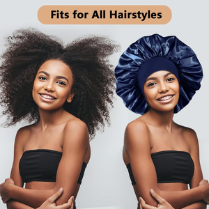 หมวกคลุม<span class=keywords><strong>ผม</strong></span>ซาตินสีดำขนาดใหญ่พิเศษ 14 นิ้ว พิมพ์ลายตามสั่ง SOLPOP สำหรับผู้หญิงผมเปีย <span class=keywords><strong>ผม</strong></span>หยิก - Product Image 3