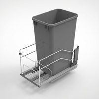 Poubelle coulissante sous évier - Conteneur à déchets robuste avec glissière à fermeture douce