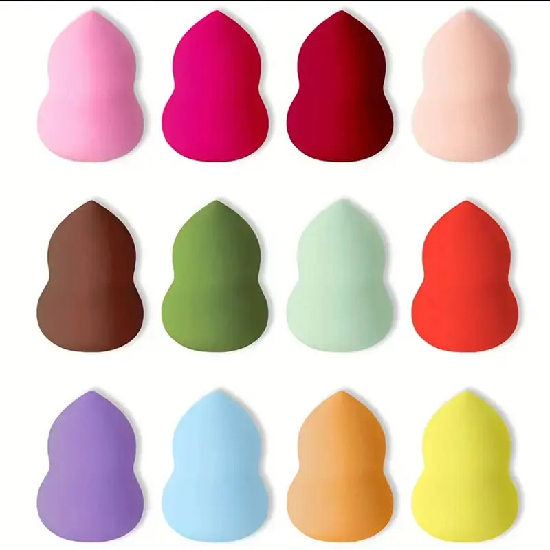 Spons rias wajah banyak warna, spons air basah dan kering alas bedak Kecantikan telur warna-warni gaya baru