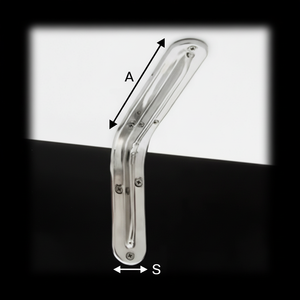 AL2522IN20 Aldeghi 20cm mensola stampata in acciaio inox per strumenti chirurgici - Product Image 1