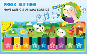 Niños Bebé Educación Temprana Desarrollo Piano Teclado Touch <span class=keywords><strong>Musical</strong></span> Play Mat Módulo de sonido con 25 sonidos de música - Product Image 5