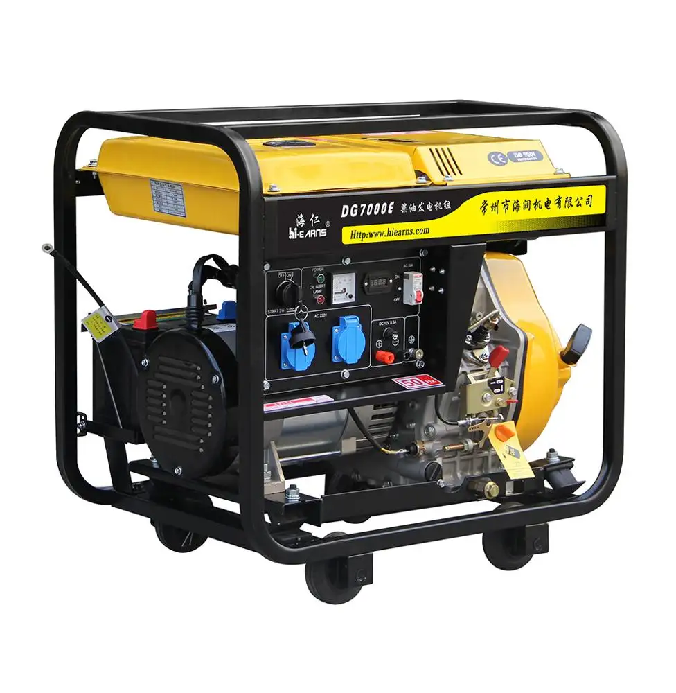 Hi-earns brand Genuine hot type good sale 5.5KW small portable diesel generators