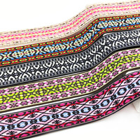 Sangles décoratives pour vêtements, 5cm, 1 pièce, doublure profonde, ruban Jacquard, Style ethnique, pour sangles, sac