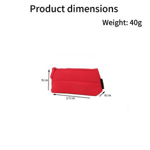 Bolsa de Cosméticos de <span class=keywords><strong>Neopreno</strong></span> para <span class=keywords><strong>Mujer</strong></span>, Diseño de Moda, Precio al por Mayor de Fábrica OEM, Estuche Rojo para Maquillaje y Lápiz Labial con Cierre - Product Image 5