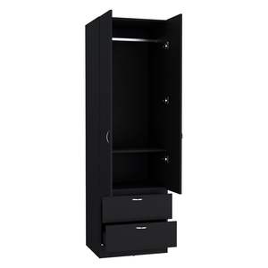 DB Armoire Marlton Armario de tela plegable Negro Dormitorio Sala de estar Muebles para uso doméstico para apartamentos - Product Image 6