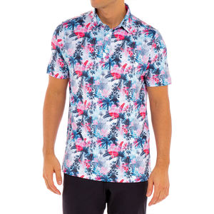 Golf de lujo personalizado para camiseta de polo Transpirable 88% Poliéster 12% Spandex Ajuste de gran tamaño con patrón de impresión y muestra de logotipo - Product Image 6