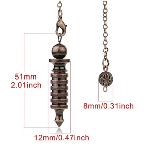 Pendule Ésotérique « Chaud » Wicca en Métal Cuivre Doré pour Équilibrage, Méditation, Divination, Guérison Reiki – <span class=keywords><strong>Pendules</strong></span> d'Isis PD003 - Product Image 6