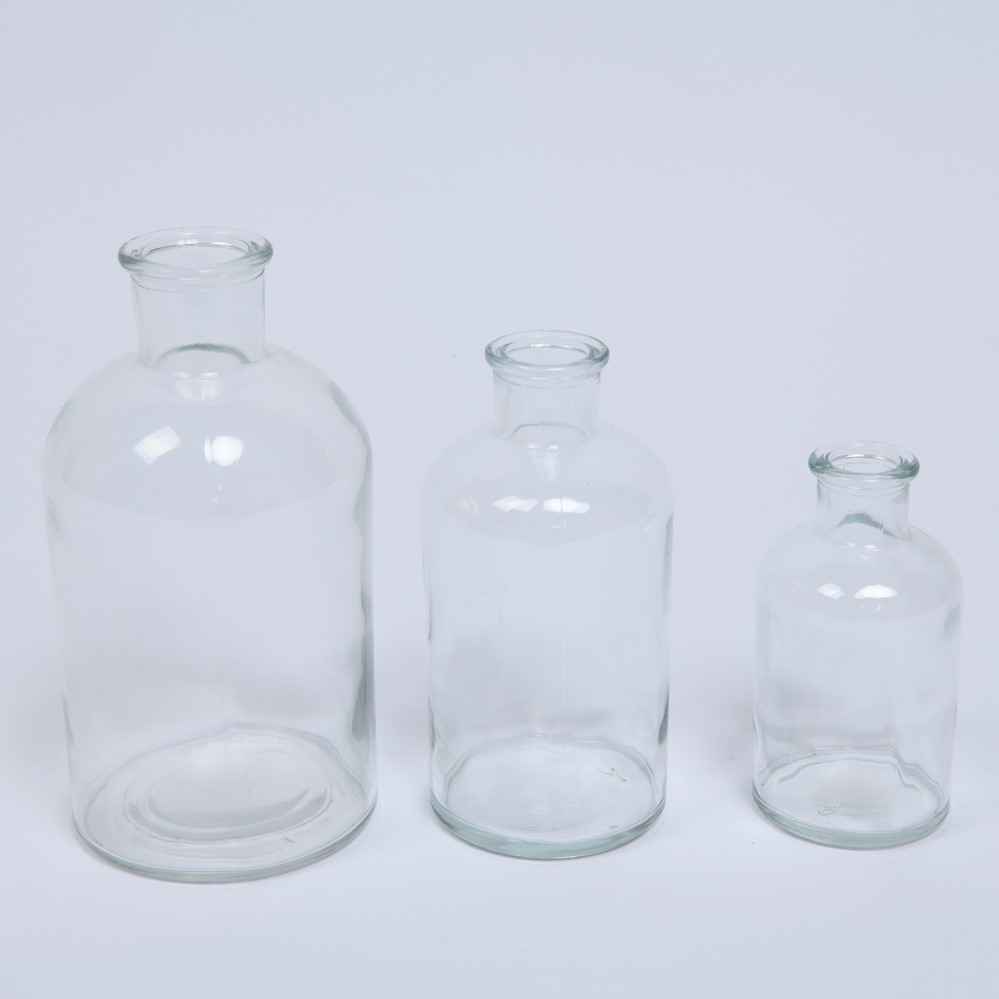 Новинка 2022, Современная прозрачная стеклянная ваза разного размера для домашнего декора, 3 комплекта