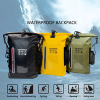 Sac à dos étanche en PVC de grande capacité 25L avec écran tactile pour téléphone portable, idéal pour les voyages en plein air, le camping, le kayak, le rafting