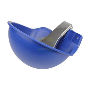 Abreuvoir en plastique bleu pour vaches, 25 cm, avec valve en cuivre, abreuvoir avec interrupteur tactile, kit d'installation pour bovins et ovins - Product Image 5