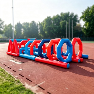Pista <span class=keywords><strong>de</strong></span> Obstáculos Inflable <span class=keywords><strong>de</strong></span> PVC Multicolor, Carrera <span class=keywords><strong>de</strong></span> Vallas Inflable para Actividades al Aire Libre y Eventos Deportivos - Product Image 1