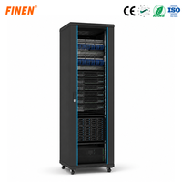 Rack d'équipement informatique F800 19 pouces 42U, construction robuste avec roulettes, stock disponible, livraison rapide