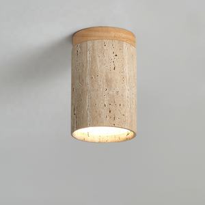 Nouveau Wabi Sabi Décor <span class=keywords><strong>Plafonnier</strong></span> Foyer Balcon Couloir Jaune Travertin Downlight E27 Hôtel Maison Séjour Restaurant Marbre Lumières - Product Image 3