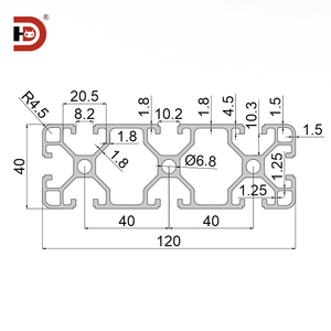 40120 đen ép đùn nhôm hồ sơ thiết bị khung máy Khắc Cung cấp dịch vụ cắt và khoan cho hồ sơ - Product Image 3