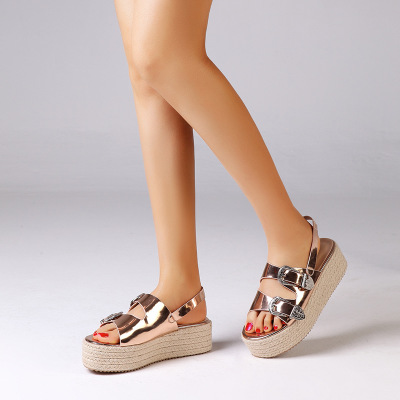 Zapatos con plataforma de color dorado para mujer | FASHIOLA.mx